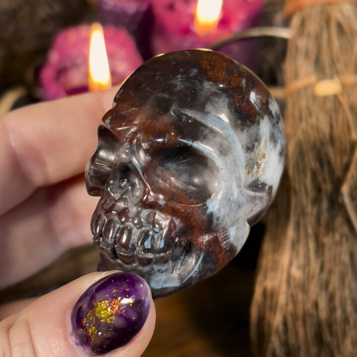 African Bloodstone Skull