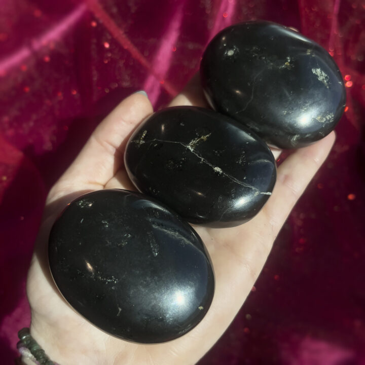 Black Tourmaline Protective Palm Stone