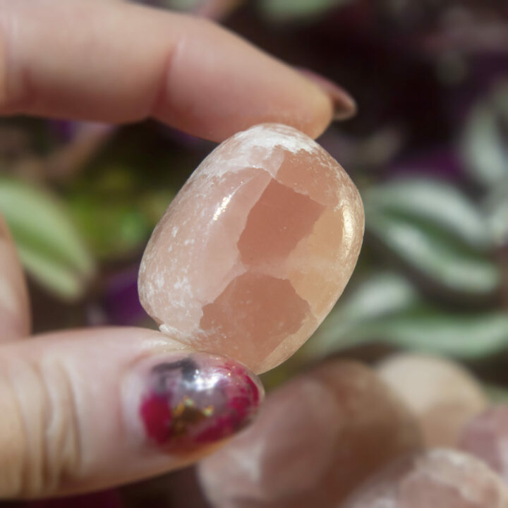 Tumbled Strawberry Calcite