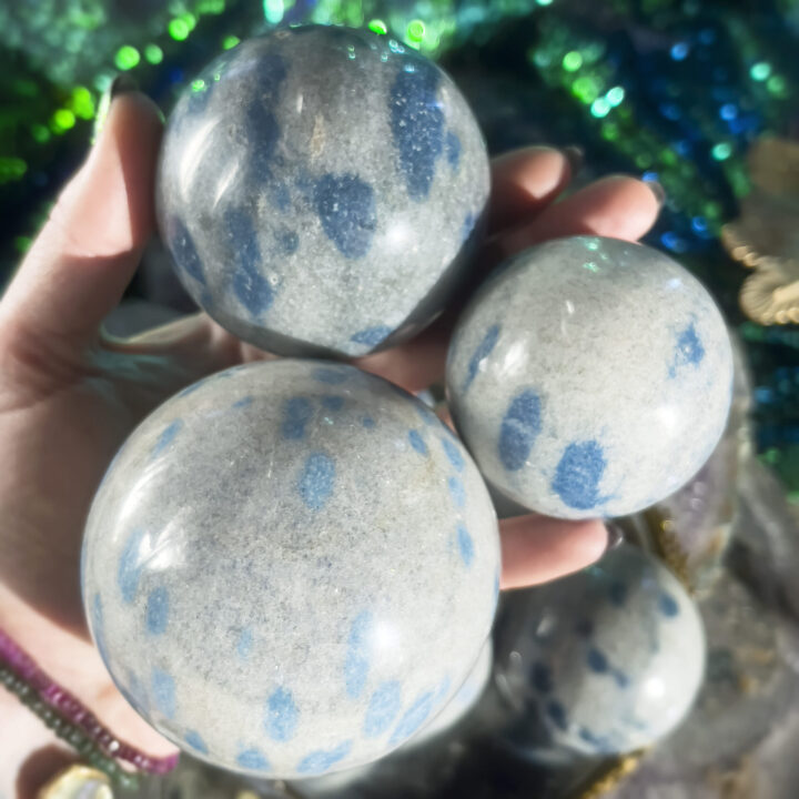 Azurite in Quartz Sacred Development Sphere