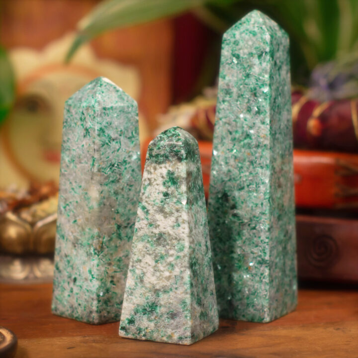 Chakra Healing Green Kyanite Obelisk