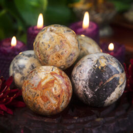 Crazy Lace Agate Laughing Sphere