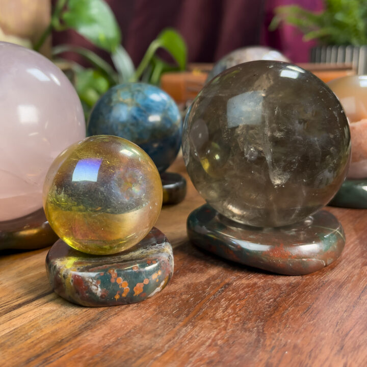 Healing Bloodstone Sphere Stand