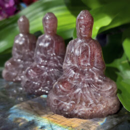 Strawberry Quartz Happy Buddha