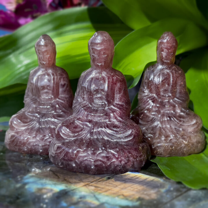 Strawberry Quartz Happy Buddha