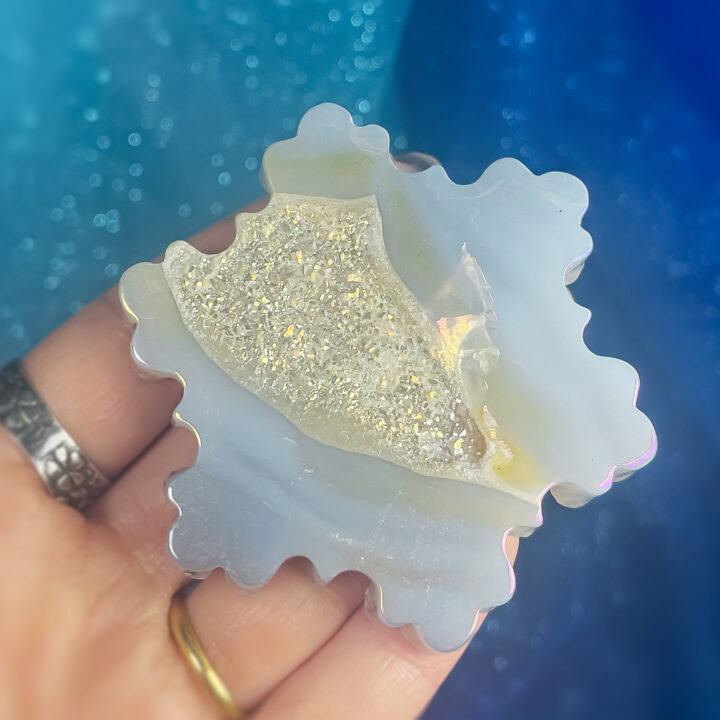 Angel Aura Druzy Agate Snowflake