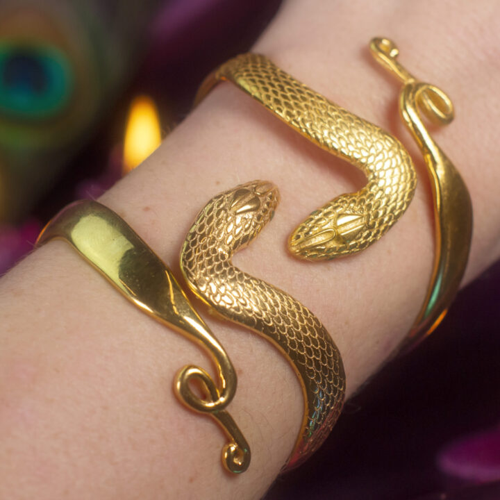 Emerald Eyed Snake Cuff Power Bracelet