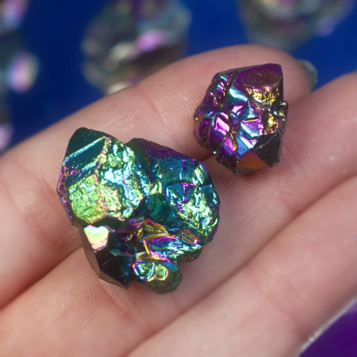 Mini Titanium Aura Amethyst Cluster