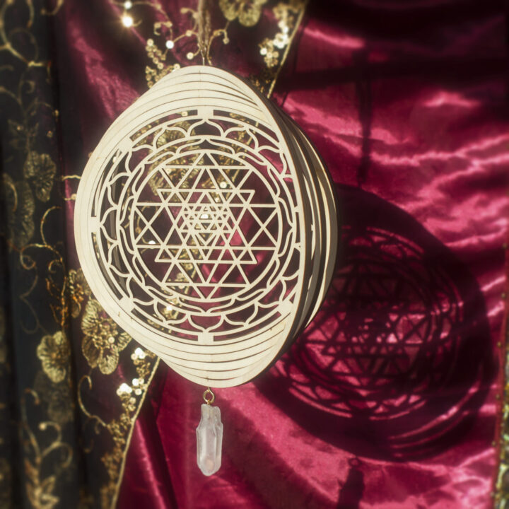 Sri Yantra Spinning Light Catcher