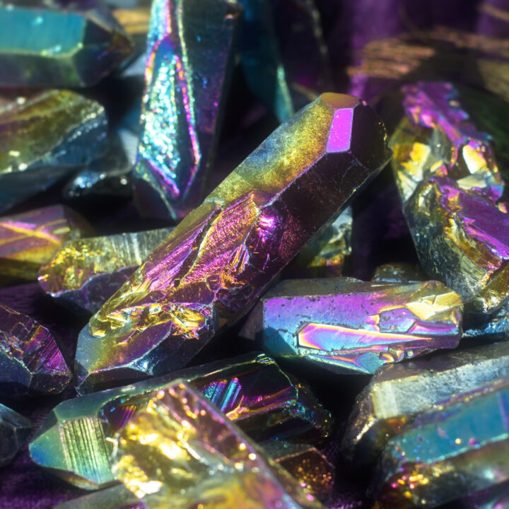 Titanium Aura Quartz Point