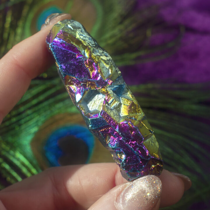 Titanium Aura Quartz Point