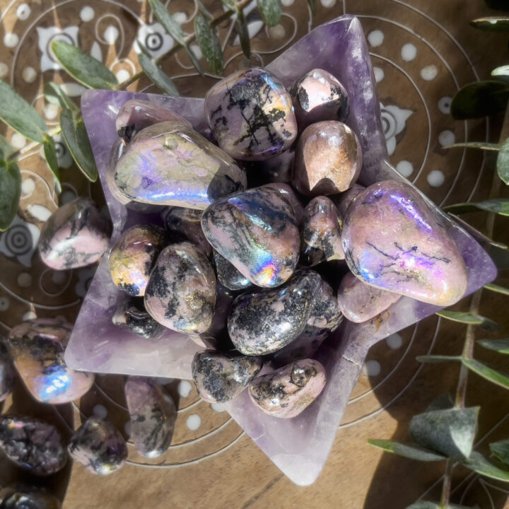 Tumbled Angel Aura Rhodonite