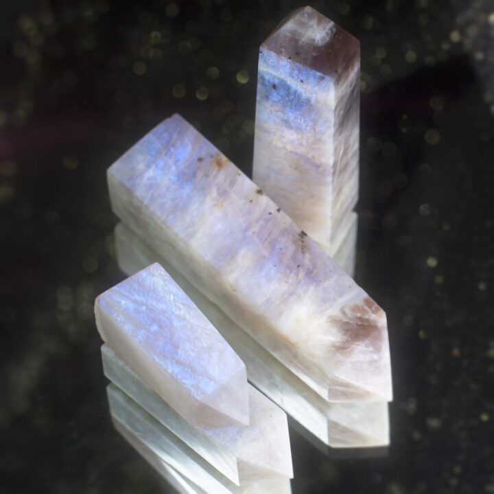 Blue Flash Moonstone Obelisk