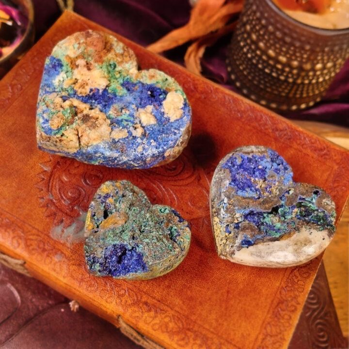 Indonesian Azurite Healing Priestess Heart