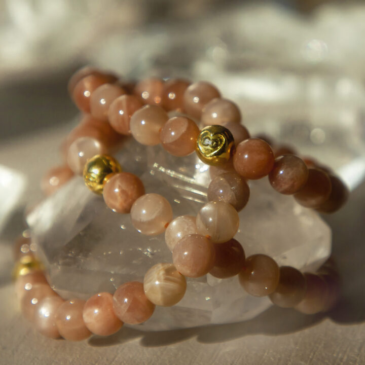 Peach Moonstone Creative Inspiration Bracelet