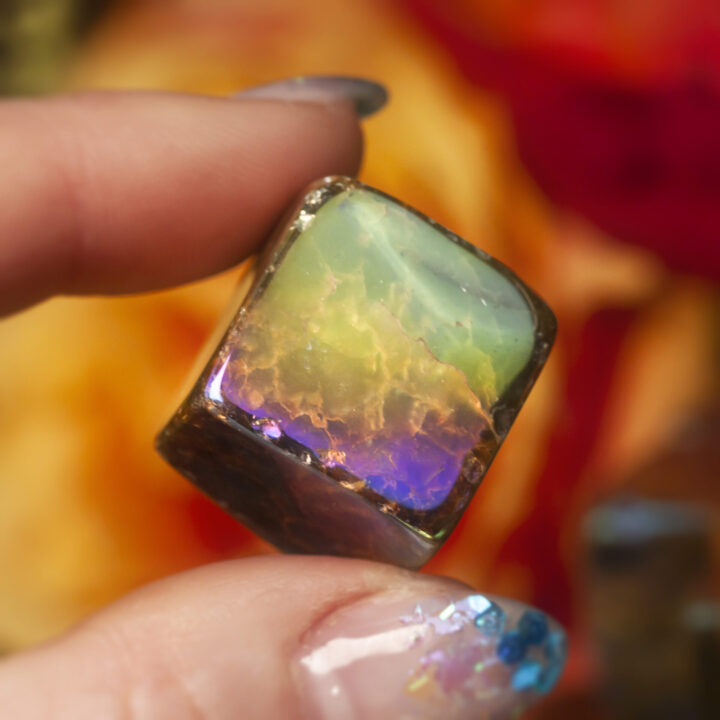 Tumbled Angel Aura Nellite Cube