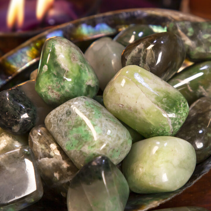 Tumbled Green Hydrogrossular Garnet