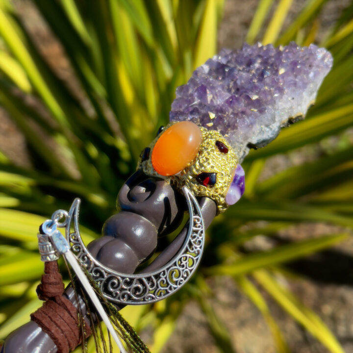 Amethyst Peacock Priestess Wand