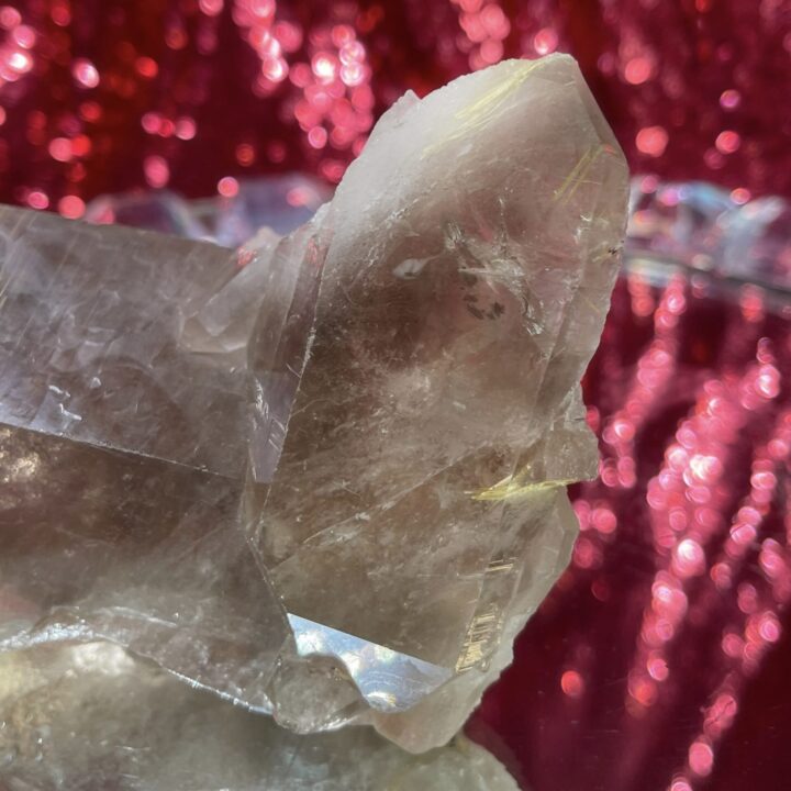 Natural Smoky Rutilated Quartz Cluster