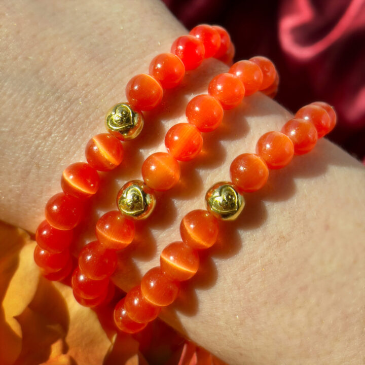 Orange Cats Eye Passion Bracelet