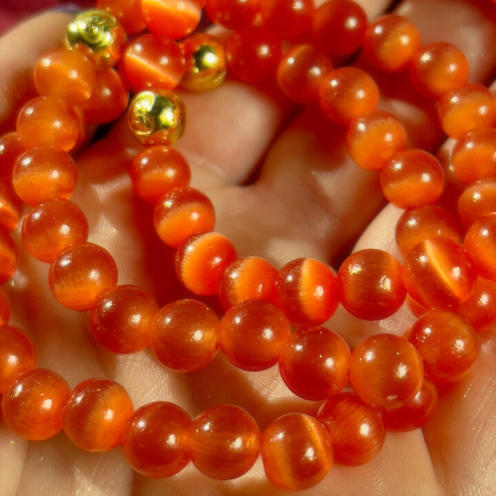 Orange Cats Eye Passion Bracelet