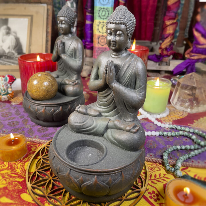 Peaceful Buddha Sphere Stand