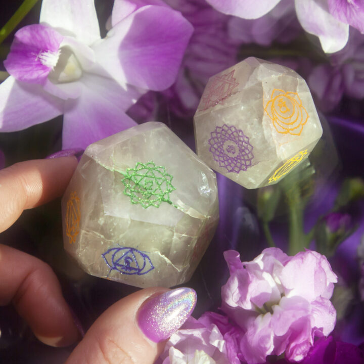 Smoky Quartz Chakra Healing Dice