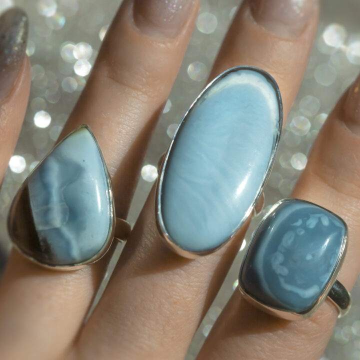 Speak Your Truth Peruvian Blue Opal Ring
