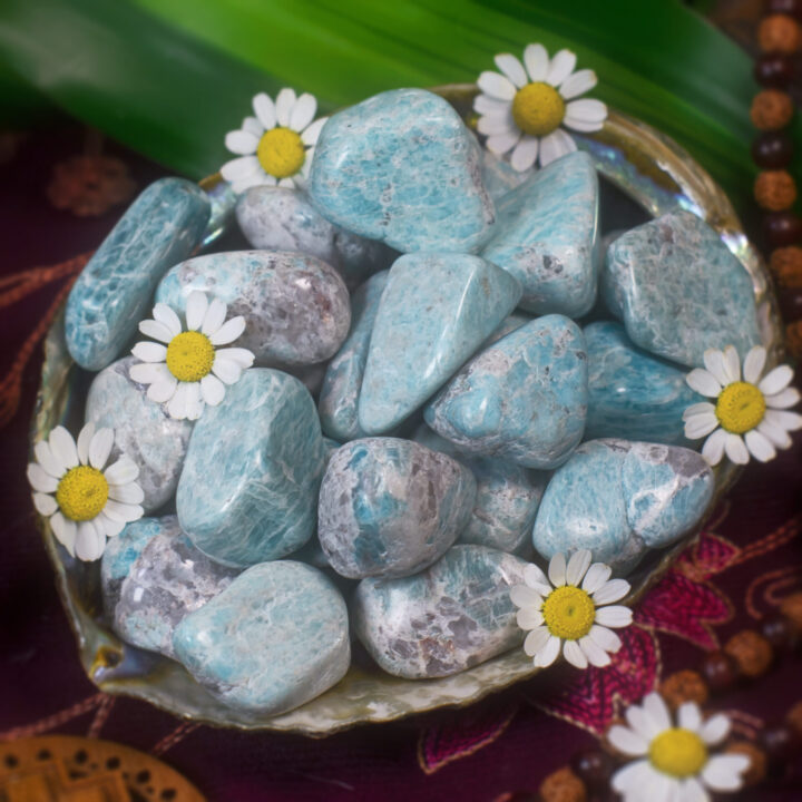 Tumbled Amazonite and Smoky Quartz