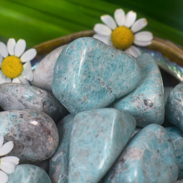 Tumbled Amazonite and Smoky Quartz