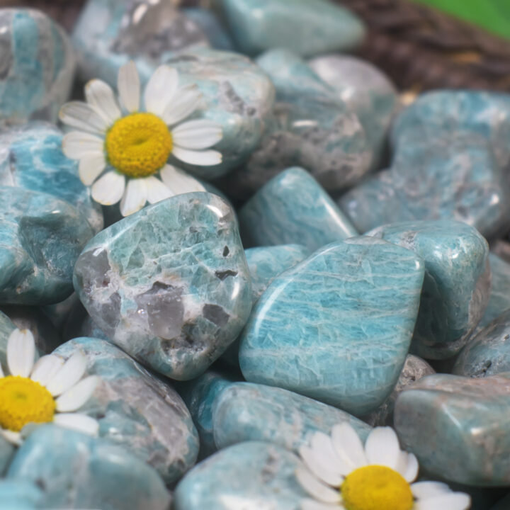 Tumbled Amazonite and Smoky Quartz