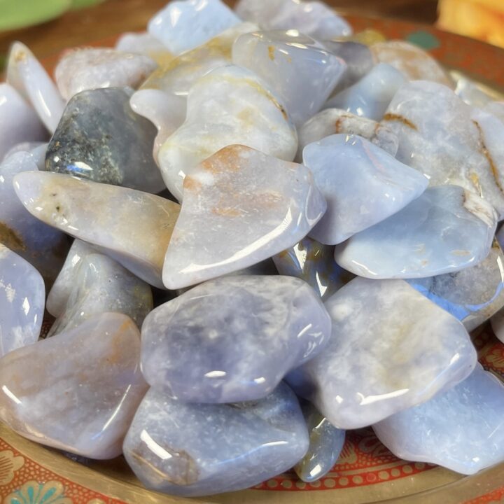 Tumbled Blue Chalcedony