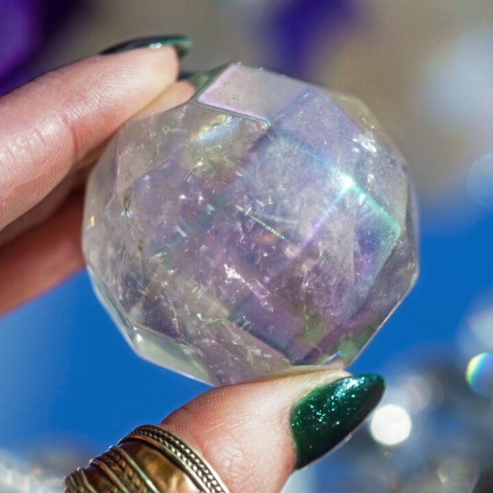 Angel Aura Quartz Disco Ball Sphere