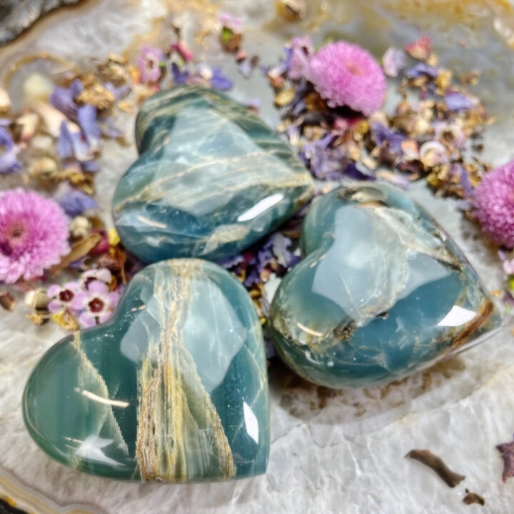 Emotional Healing Lemurian Blue Calcite Heart