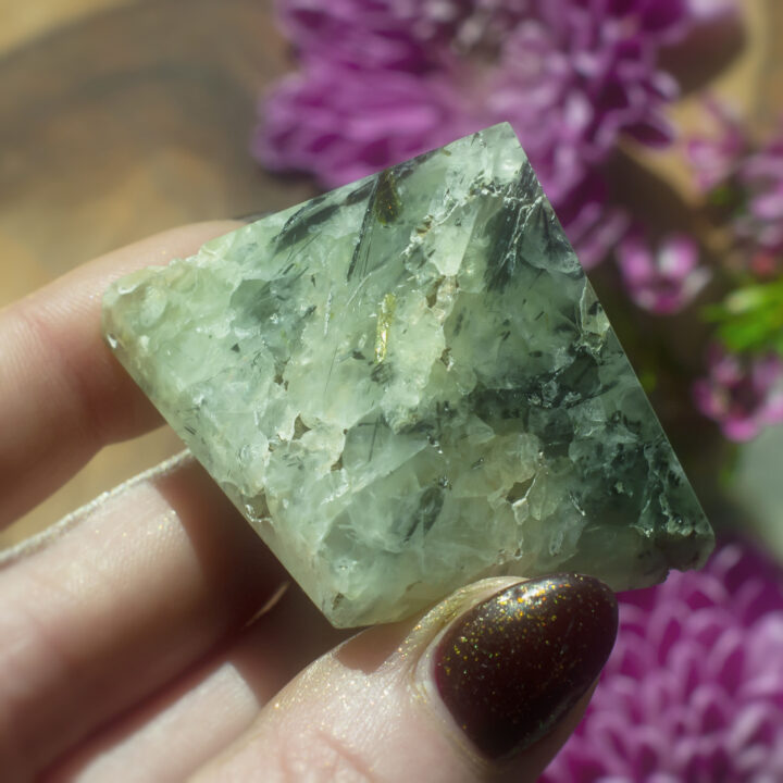 Heal the Healer Prehnite with Epidote Pyramid