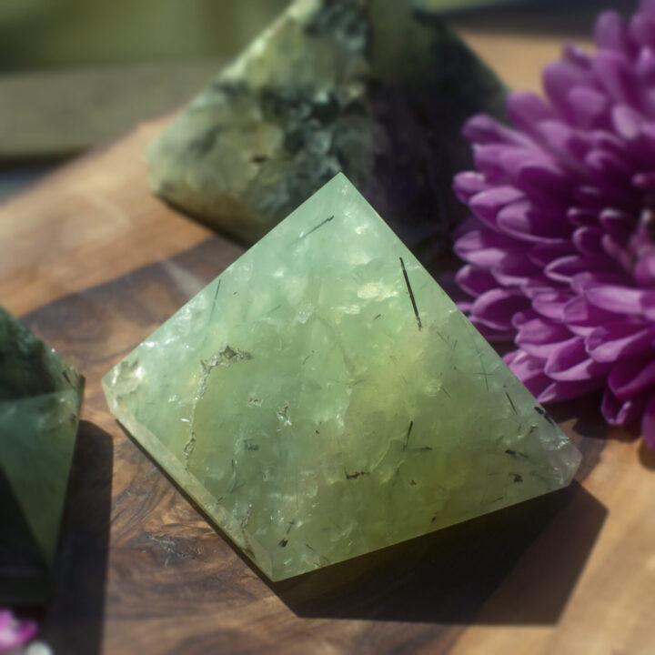 Heal the Healer Prehnite with Epidote Pyramid