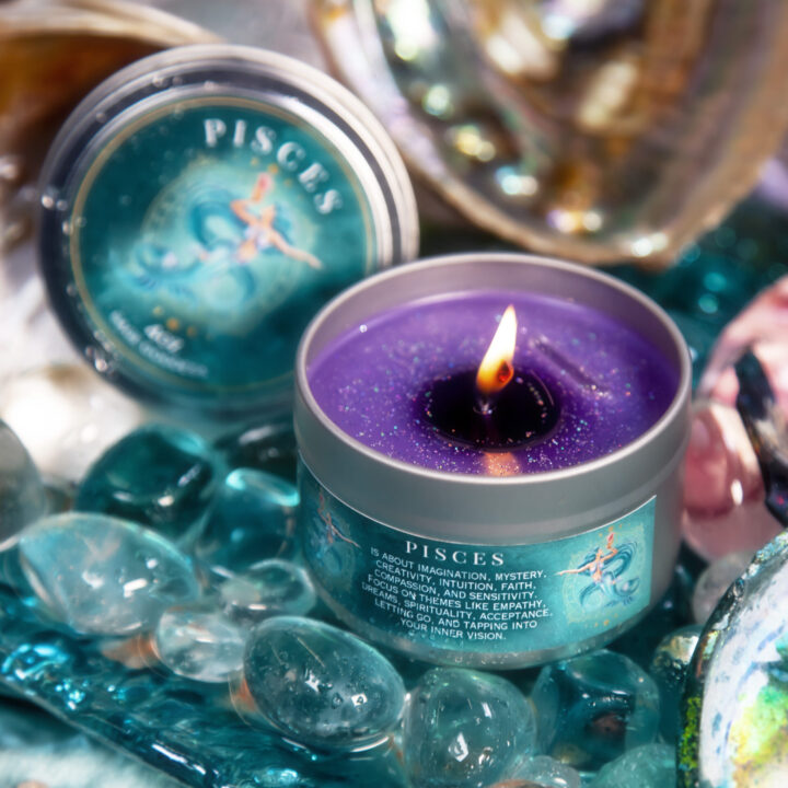 Pisces Zodiac Magic Intention Candle