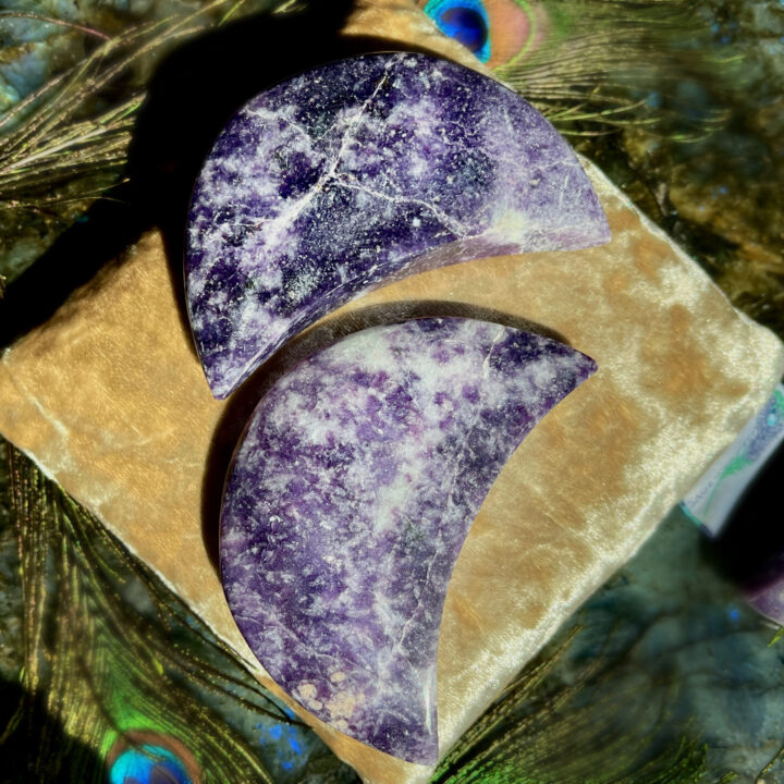 Take it Easy Lepidolite Crescent Moon