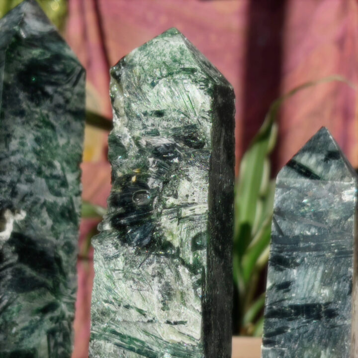 Wisdom in Love Green Tourmaline Obelisk