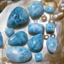 A-Grade Larimar Atlantis Stone Cabochon