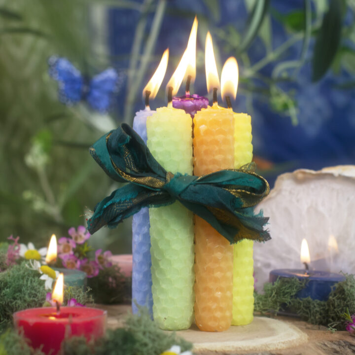 Beltane Beeswax Intention Candle Set