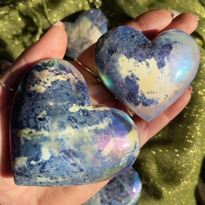 Angel Aura Sodalite Heart