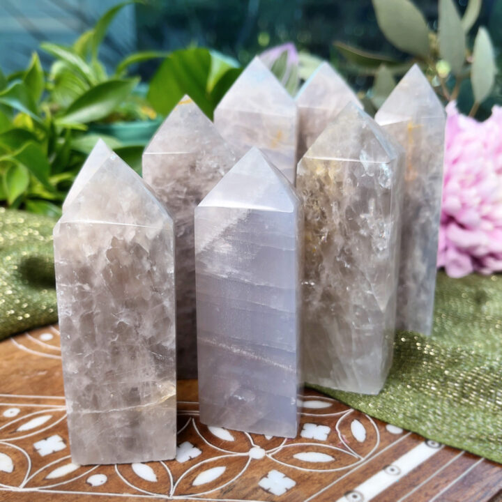 Blue Rose Quartz Heart Healing Obelisk