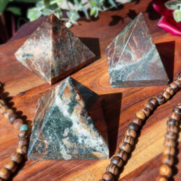 Duo Garnet Grounded Manifestation Pyramid