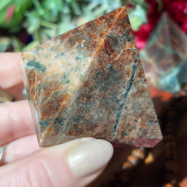 Duo Garnet Grounded Manifestation Pyramid