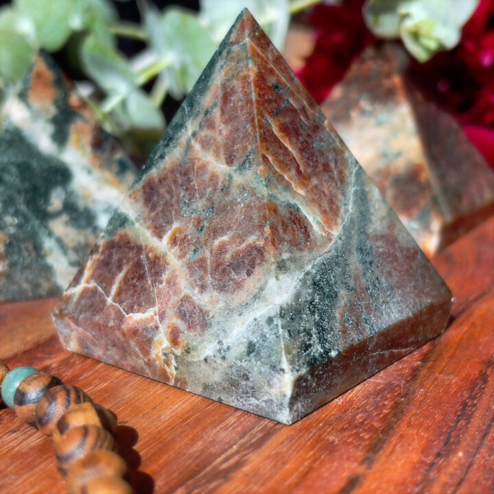 Duo Garnet Grounded Manifestation Pyramid