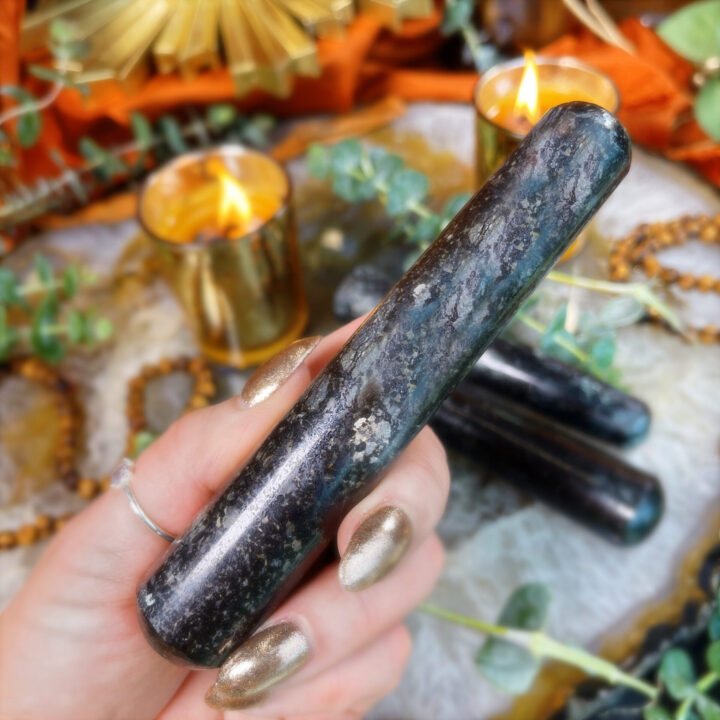 Healing Nuummite Massage Wand