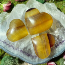 Yellow Fluorite Prosperity Heart