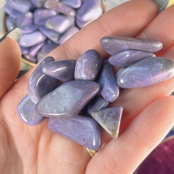 AAA-Grade Tumbled Purple Jade