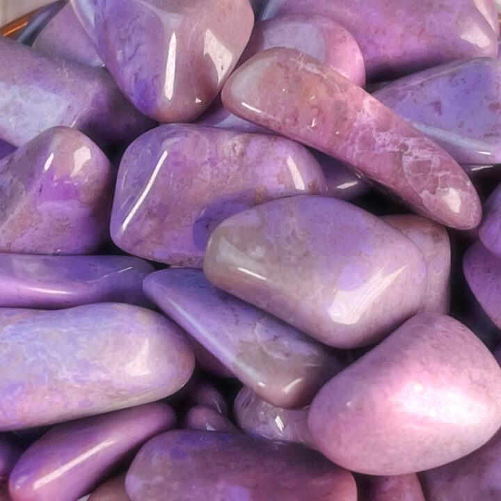 AAA-Grade Tumbled Purple Jade